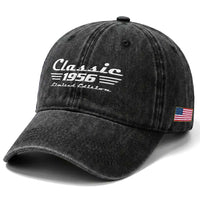 Classic 1956 Birthday Washed Cotton Baseball Cap 70yr 70th Birthday