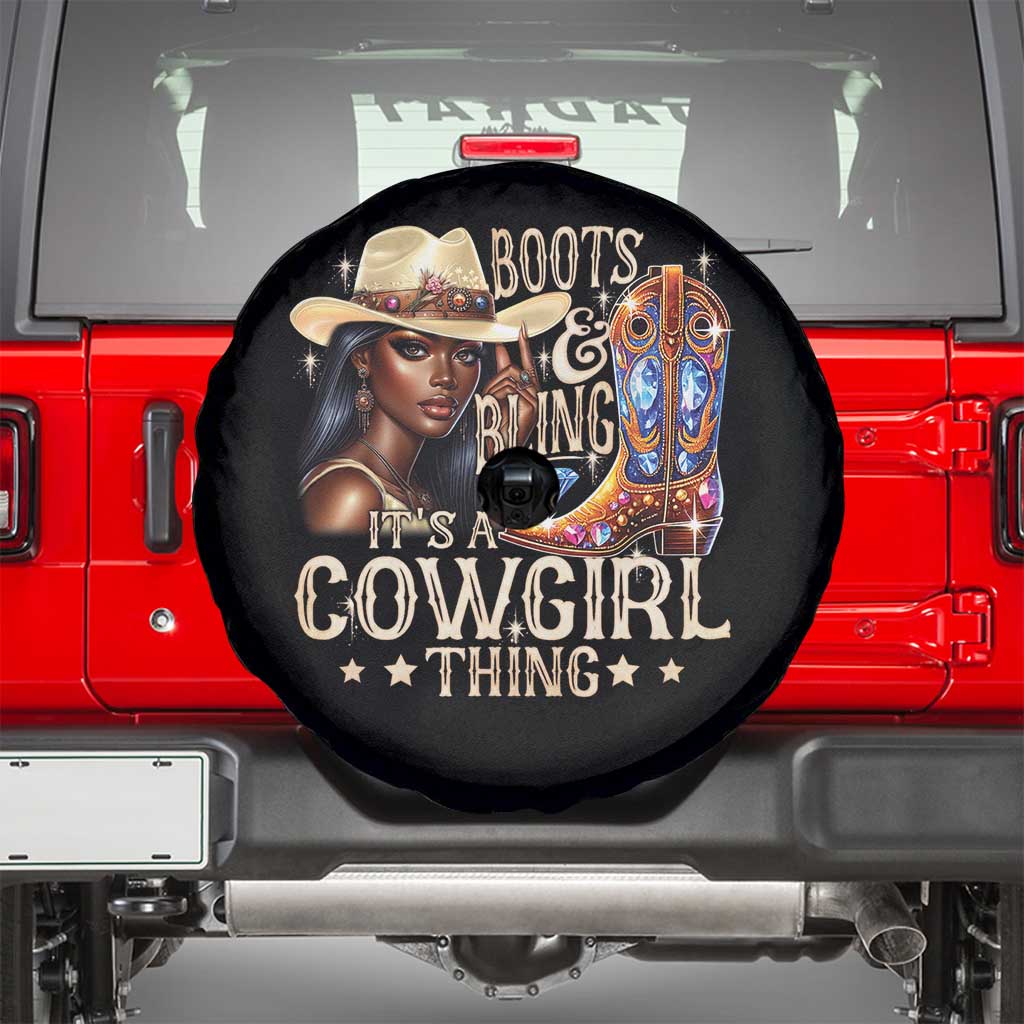 Cowgirl Spare Tire Cover Boots & Bling Its A Cowgirl Thing Melanin Rodeo