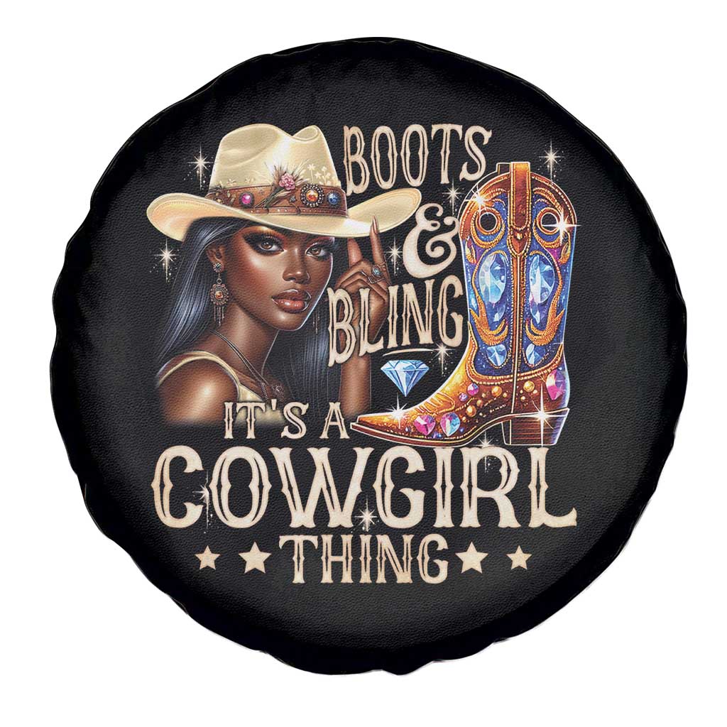 Cowgirl Spare Tire Cover Boots & Bling Its A Cowgirl Thing Melanin Rodeo
