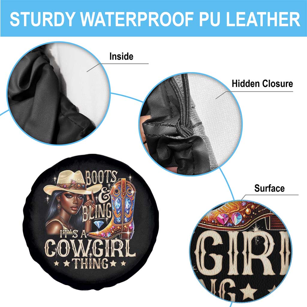 Cowgirl Spare Tire Cover Boots & Bling Its A Cowgirl Thing Melanin Rodeo