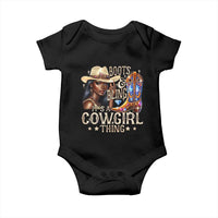 Cowgirl Baby Onesie Boots & Bling Its A Cowgirl Thing Melanin Rodeo