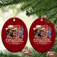 Cowgirl Ceramic Ornament Boots & Bling Its A Cowgirl Thing Melanin Rodeo - Wonder Print Shop