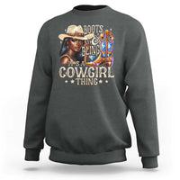 Cowgirl Sweatshirt Boots & Bling Its A Cowgirl Thing Melanin Rodeo