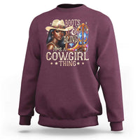 Cowgirl Sweatshirt Boots & Bling Its A Cowgirl Thing Melanin Rodeo