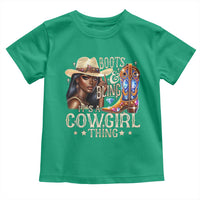 Cowgirl Toddler T Shirt Boots & Bling Its A Cowgirl Thing Melanin Rodeo
