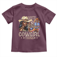 Cowgirl Toddler T Shirt Boots & Bling Its A Cowgirl Thing Melanin Rodeo