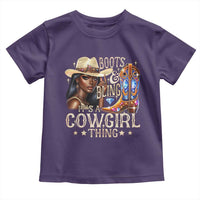Cowgirl Toddler T Shirt Boots & Bling Its A Cowgirl Thing Melanin Rodeo