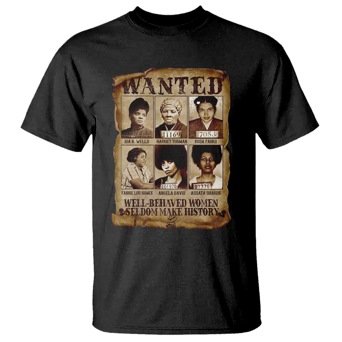 Black Women History T Shirt Well Behaved Women Rarely Make History BLM Melanin
