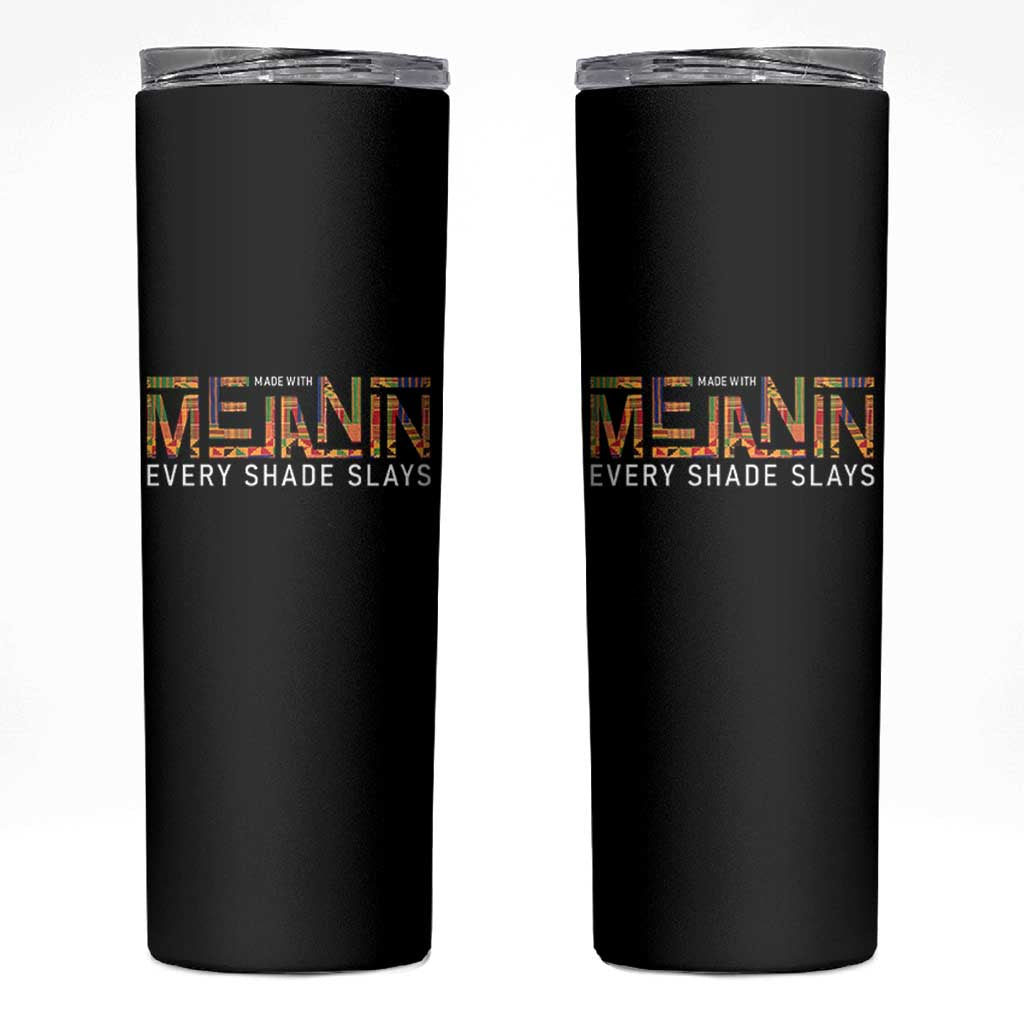 Black History Skinny Tumbler Melanin Kente Juneteenth Black History