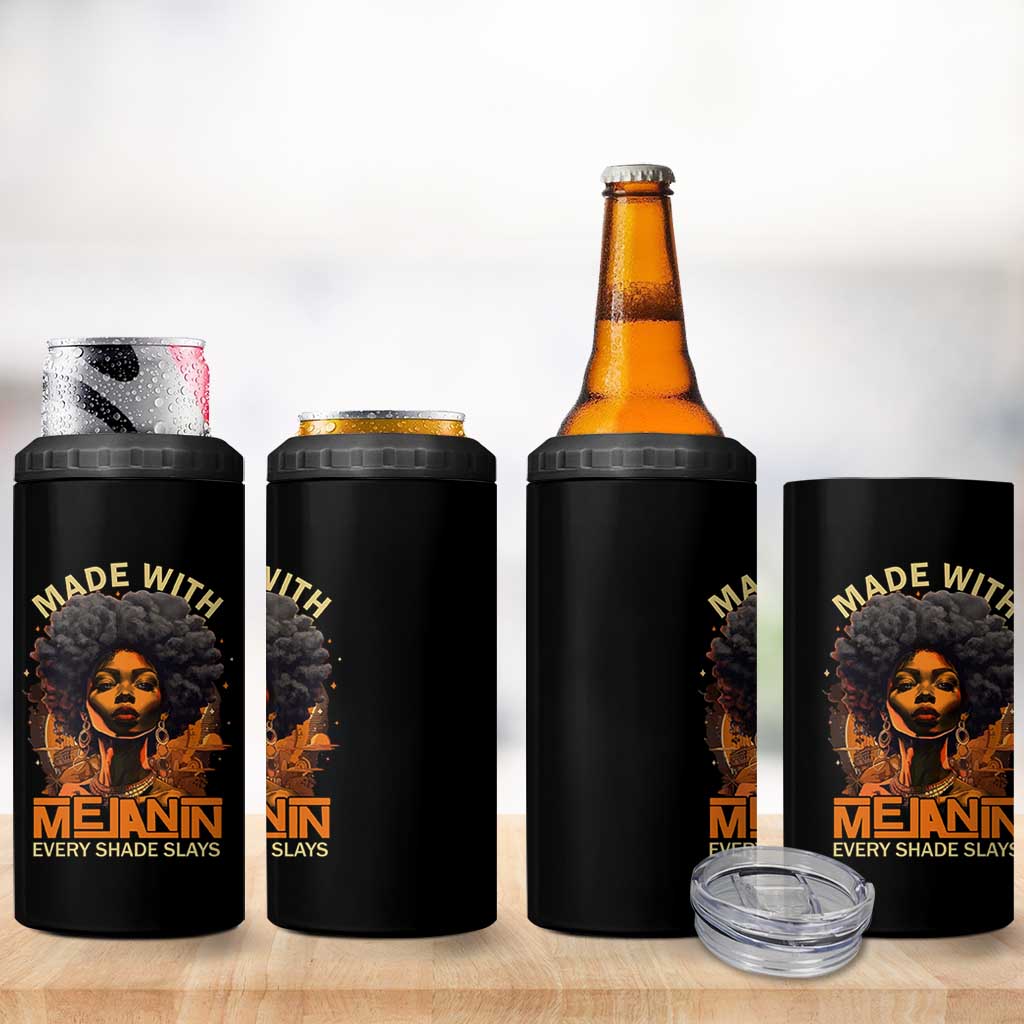Black Women 4 in 1 Can Cooler Tumbler Melanin Juneteenth Black History