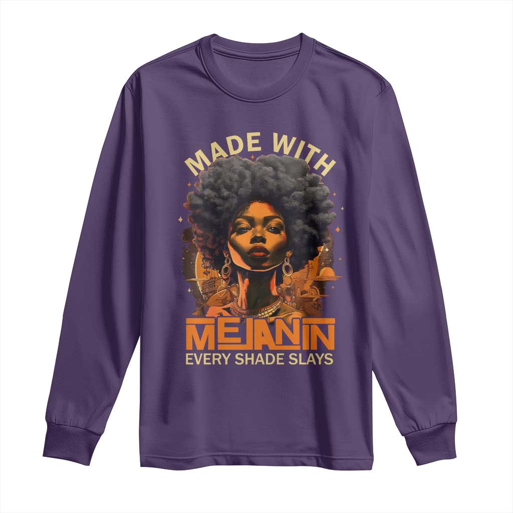 Black Women Long Sleeve Shirt Melanin Juneteenth Black History
