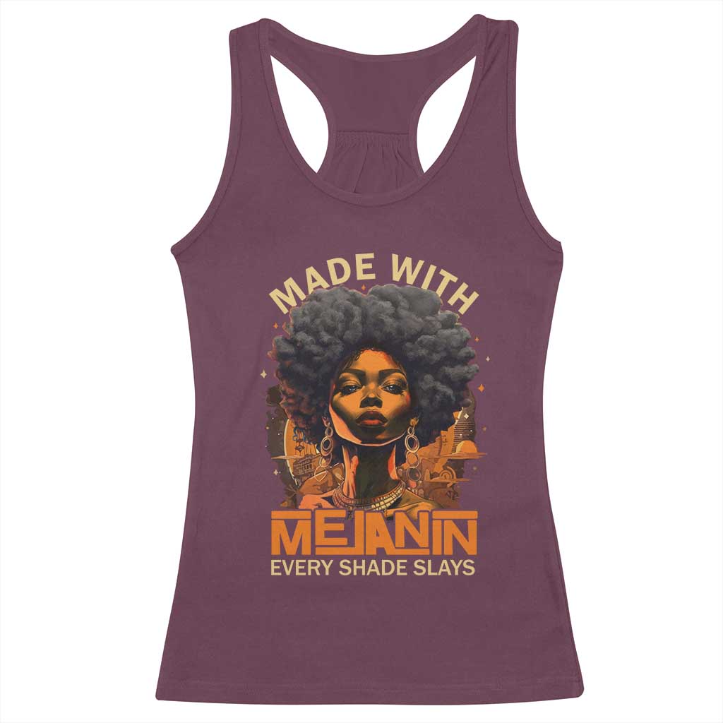 Black Women Racerback Tank Top Melanin Juneteenth Black History