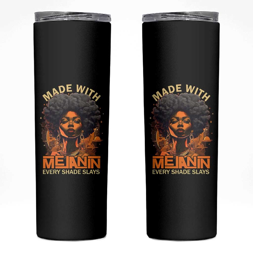 Black Women Skinny Tumbler Melanin Juneteenth Black History