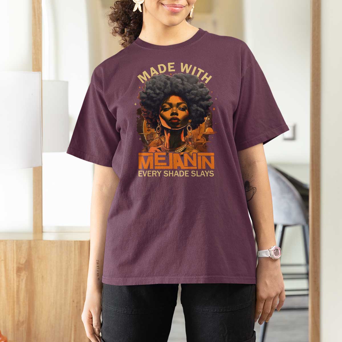 Black Women T Shirt For Women Melanin Juneteenth Black History