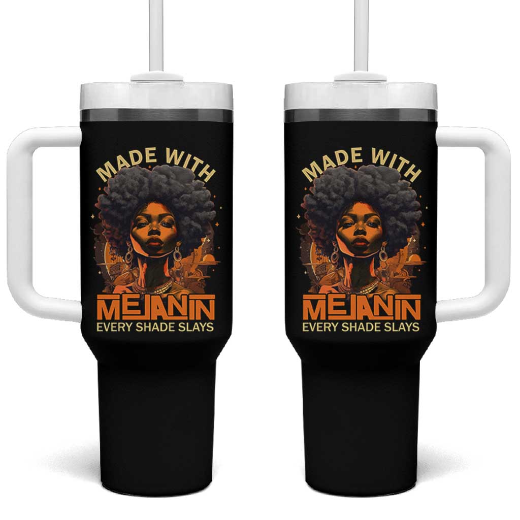 Black Women Tumbler With Handle Melanin Juneteenth Black History