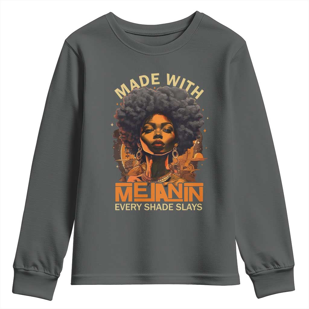 Black Women Youth Sweatshirt Melanin Juneteenth Black History