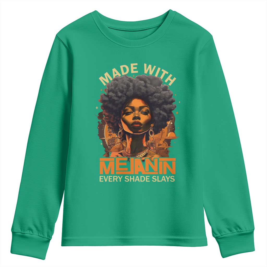 Black Women Youth Sweatshirt Melanin Juneteenth Black History