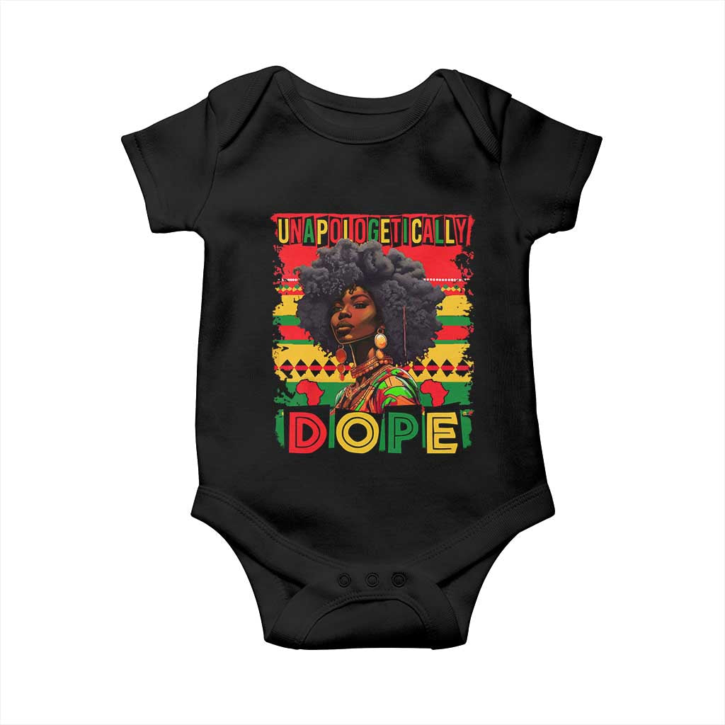 Black Women Unapologetically Dope Baby Onesie Juneteenth Black History