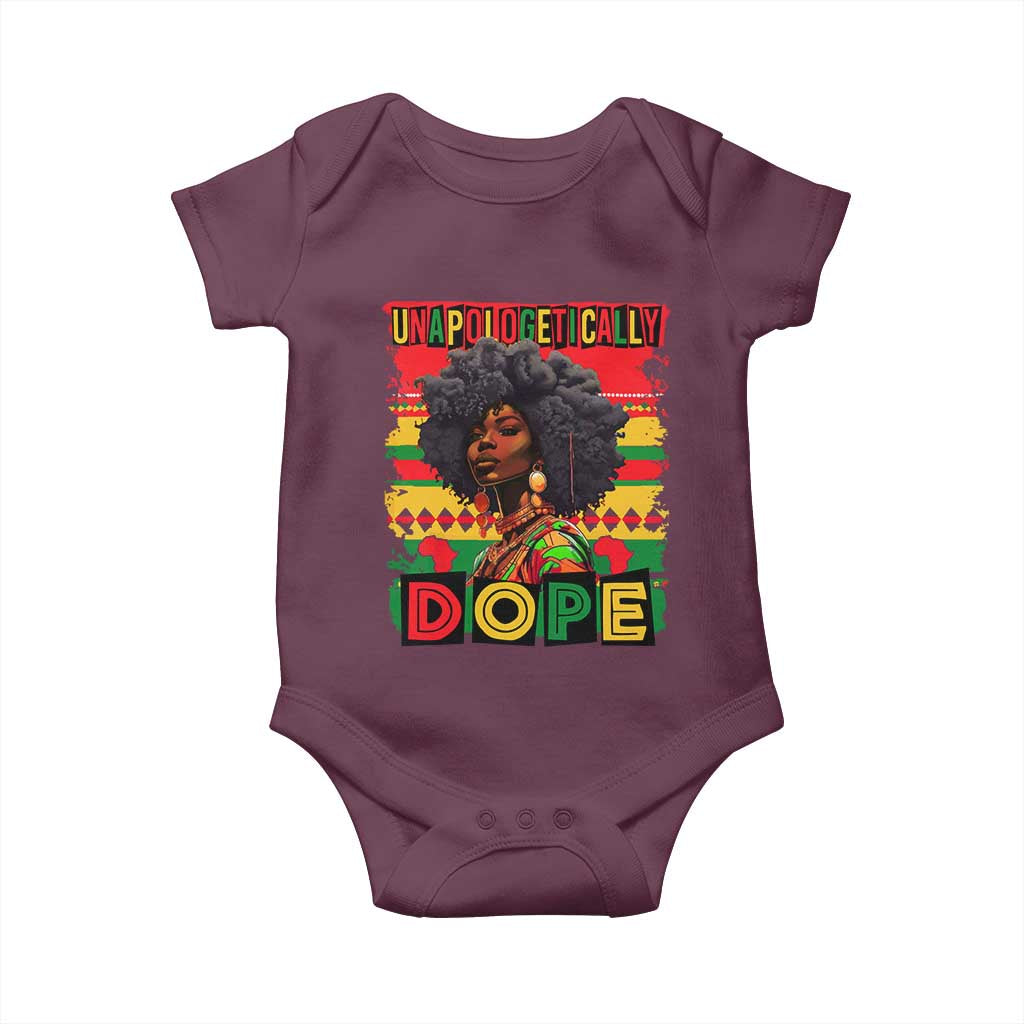 Black Women Unapologetically Dope Baby Onesie Juneteenth Black History