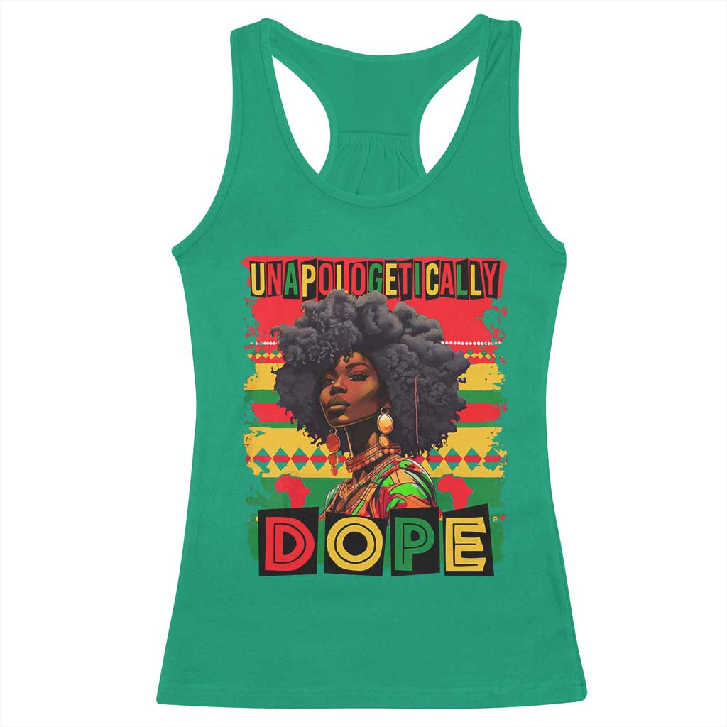 Black Women Unapologetically Dope Racerback Tank Top Juneteenth Black History