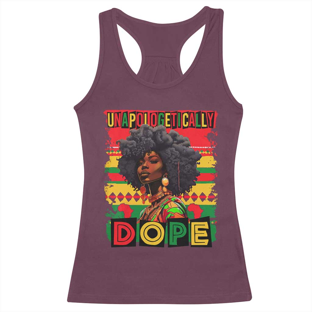 Black Women Unapologetically Dope Racerback Tank Top Juneteenth Black History