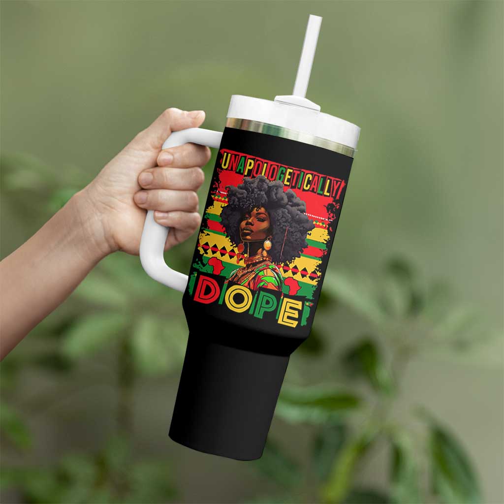 Black Women Unapologetically Dope Tumbler With Handle Juneteenth Black History