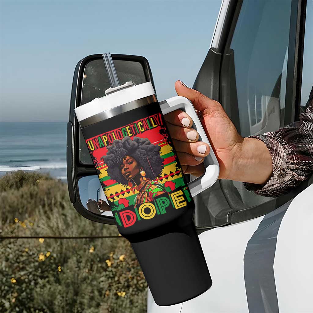 Black Women Unapologetically Dope Tumbler With Handle Juneteenth Black History