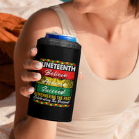 Juneteenth 1865 4 in 1 Can Cooler Tumbler Remembering The Past Black Freedom African Independence Day