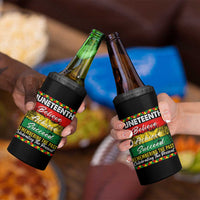 Juneteenth 1865 4 in 1 Can Cooler Tumbler Remembering The Past Black Freedom African Independence Day