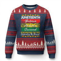 Juneteenth 1865 Ugly Christmas Sweater Remembering The Past Black Freedom African Independence Day - Wonder Print Shop