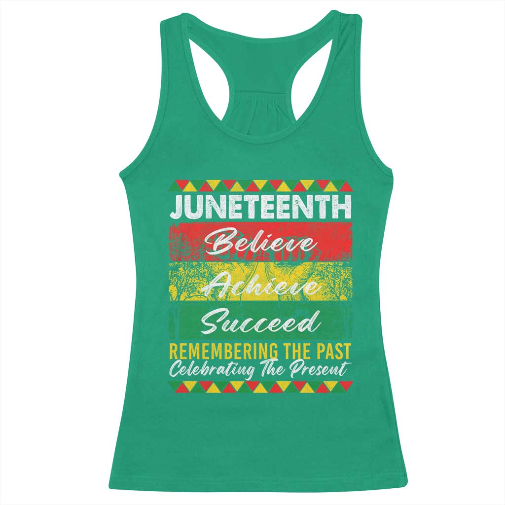 Juneteenth 1865 Racerback Tank Top Remembering The Past Black Freedom African Independence Day