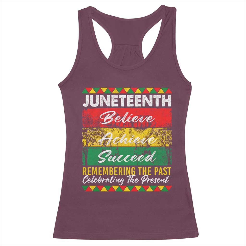 Juneteenth 1865 Racerback Tank Top Remembering The Past Black Freedom African Independence Day