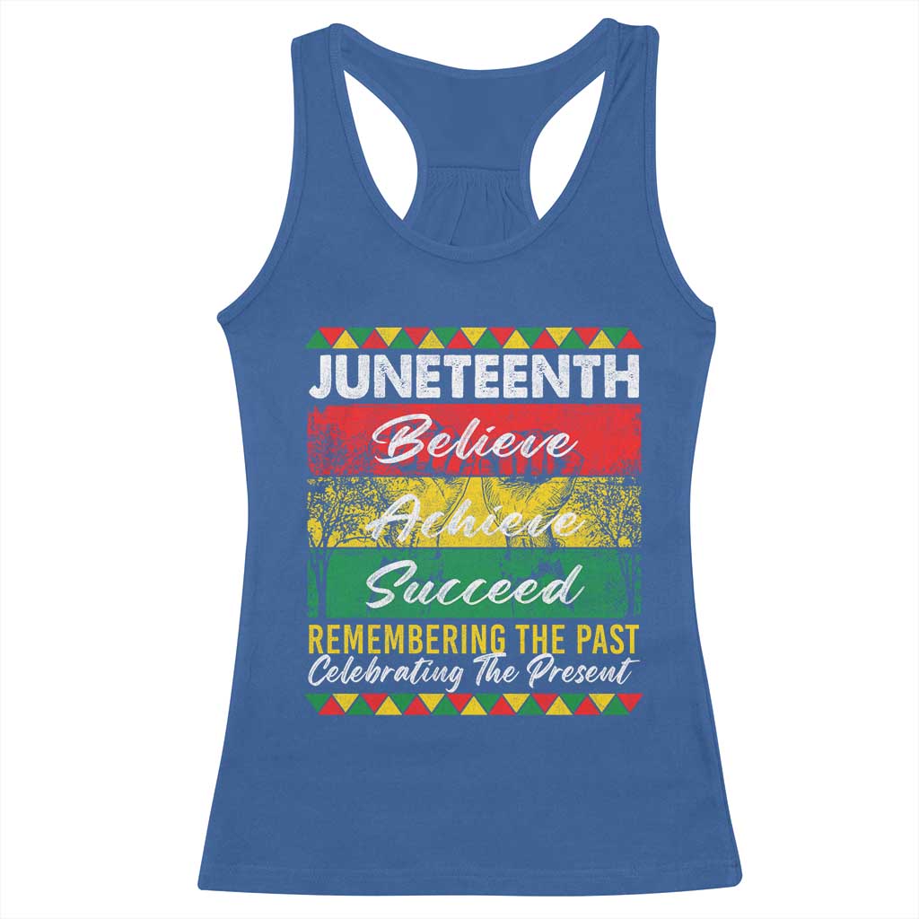 Juneteenth 1865 Racerback Tank Top Remembering The Past Black Freedom African Independence Day