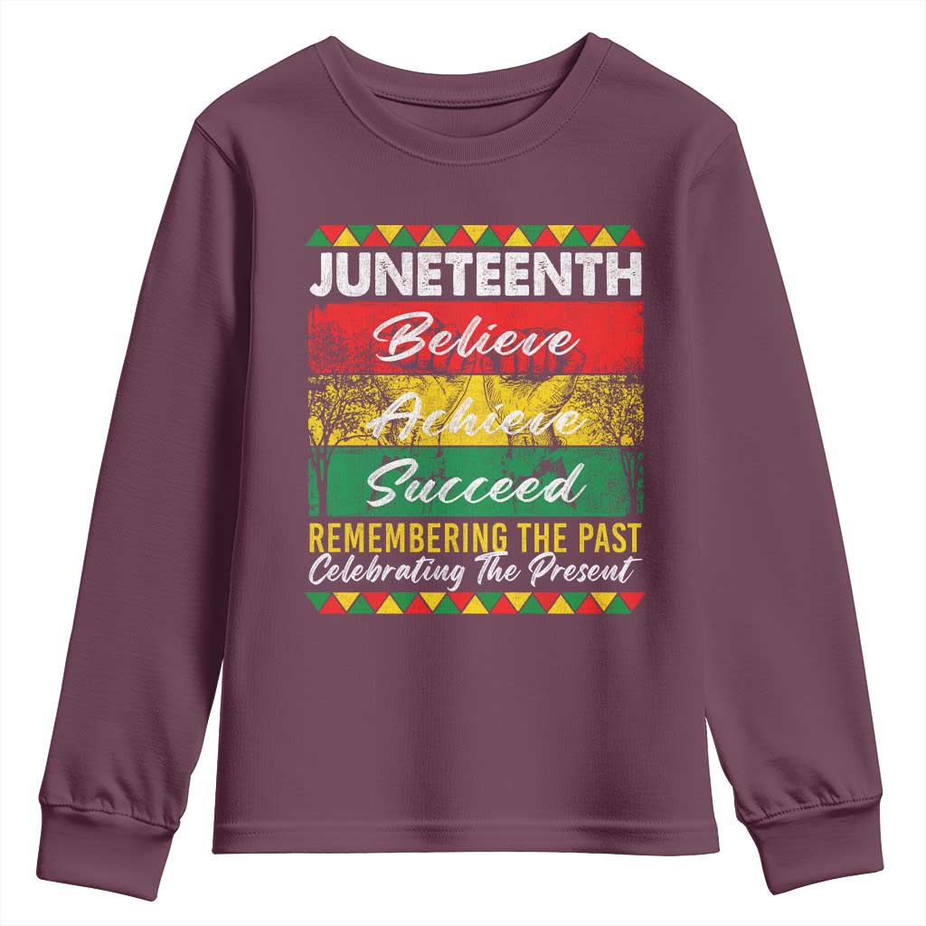 Juneteenth 1865 Youth Sweatshirt Remembering The Past Black Freedom African Independence Day