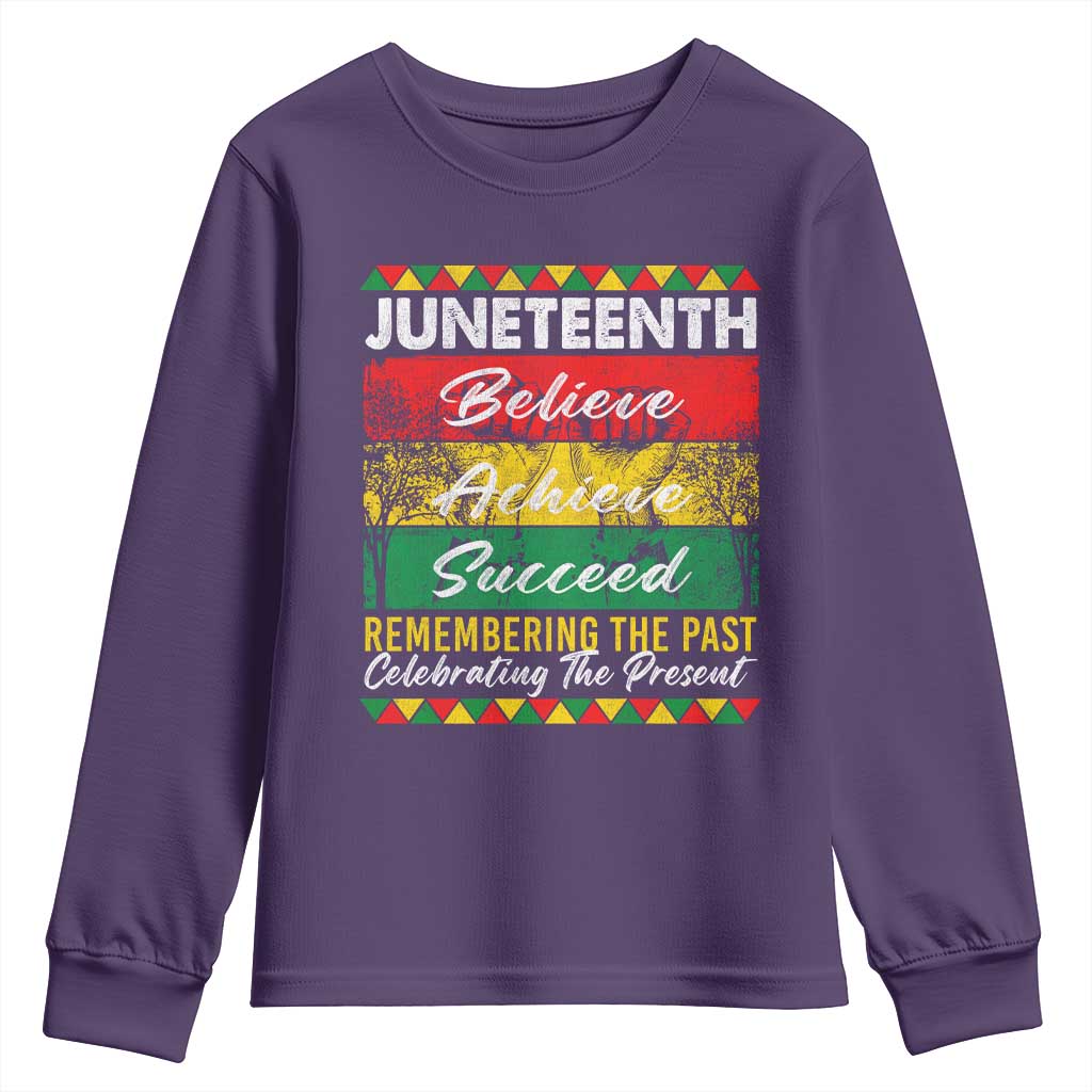 Juneteenth 1865 Youth Sweatshirt Remembering The Past Black Freedom African Independence Day