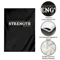 Christian Bible Garden Flag Philippians 4:13 Motivational Quote Inspirational Bible Verses