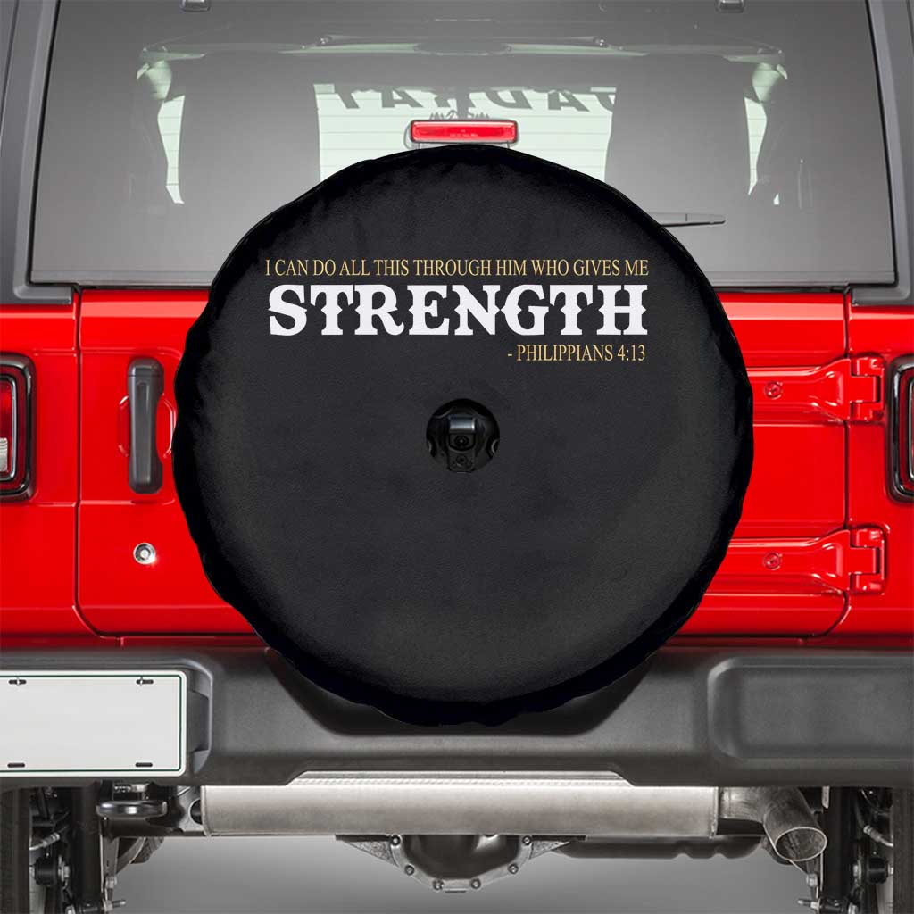 Christian Bible Spare Tire Cover Philippians 4:13 Motivational Quote Inspirational Bible Verses