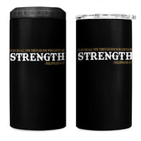 Christian Bible 4 in 1 Can Cooler Tumbler Philippians 4:13 Motivational Quote Inspirational Bible Verses