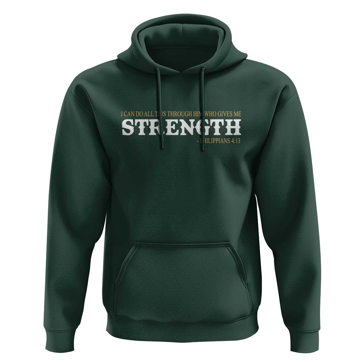 Christian Bible Hoodie Philippians 4:13 Motivational Quote Inspirational Bible Verses