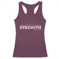 Christian Bible Racerback Tank Top Philippians 4:13 Motivational Quote Inspirational Bible Verses
