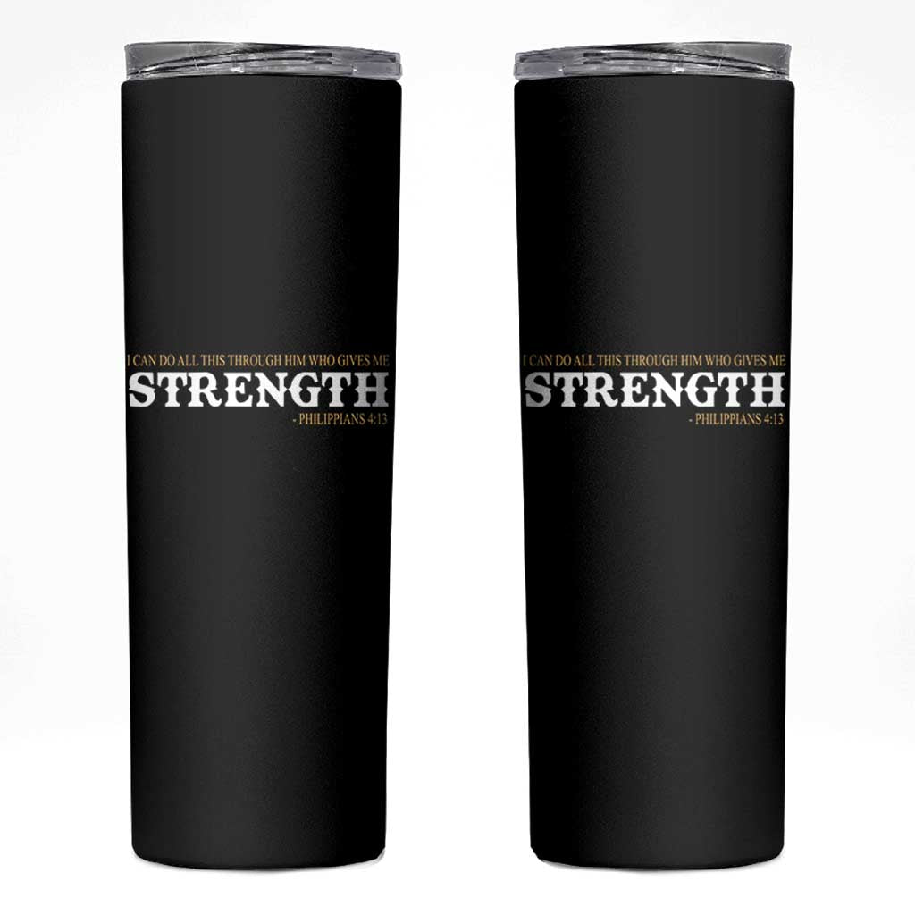 Christian Bible Skinny Tumbler Philippians 4:13 Motivational Quote Inspirational Bible Verses