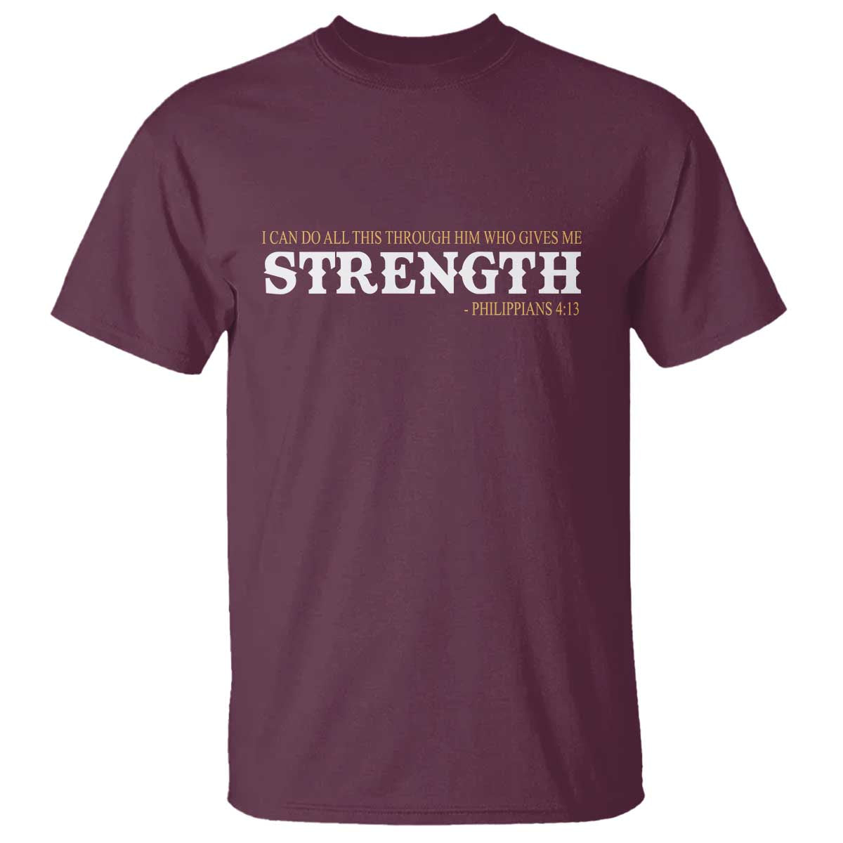 Christian Bible T Shirt Philippians 4:13 Motivational Quote Inspirational Bible Verses