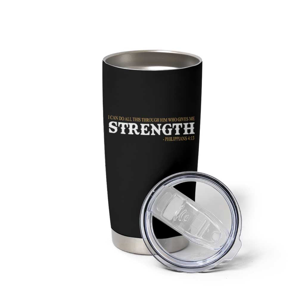 Christian Bible Tumbler Cup Philippians 4:13 Motivational Quote Inspirational Bible Verses
