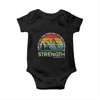 Vintage Christian Bible Baby Onesie Philippians 4:13 Motivational Quote Inspirational Bible Verses - Wonder Print Shop
