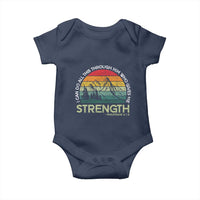 Vintage Christian Bible Baby Onesie Philippians 4:13 Motivational Quote Inspirational Bible Verses - Wonder Print Shop