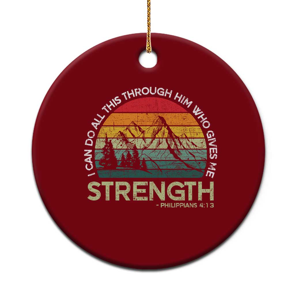 Vintage Christian Bible Ceramic Ornament Philippians 4:13 Motivational Quote Inspirational Bible Verses - Wonder Print Shop
