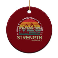 Vintage Christian Bible Ceramic Ornament Philippians 4:13 Motivational Quote Inspirational Bible Verses - Wonder Print Shop