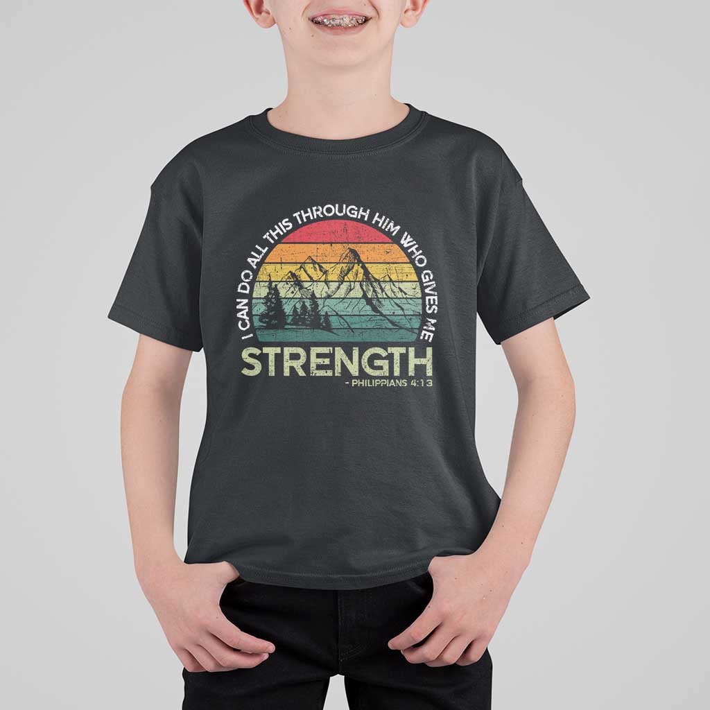 Vintage Christian Bible T Shirt For Kid Philippians 4:13 Motivational Quote Inspirational Bible Verses - Wonder Print Shop