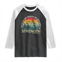 Vintage Christian Bible Raglan Shirt Philippians 4:13 Motivational Quote Inspirational Bible Verses - Wonder Print Shop