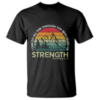 Vintage Christian Bible T Shirt Philippians 4:13 Motivational Quote Inspirational Bible Verses - Wonder Print Shop
